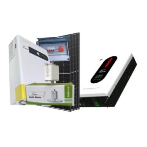 Fivestar 8000VAPure Sine Wave Combo 1x 10KWH Battery, 8 x 540W mono solar panels, Connectors