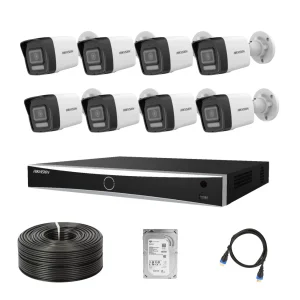 Hikvision 4MP 8 Channel AcuSense Audio IP Kit – Smart Hybrid