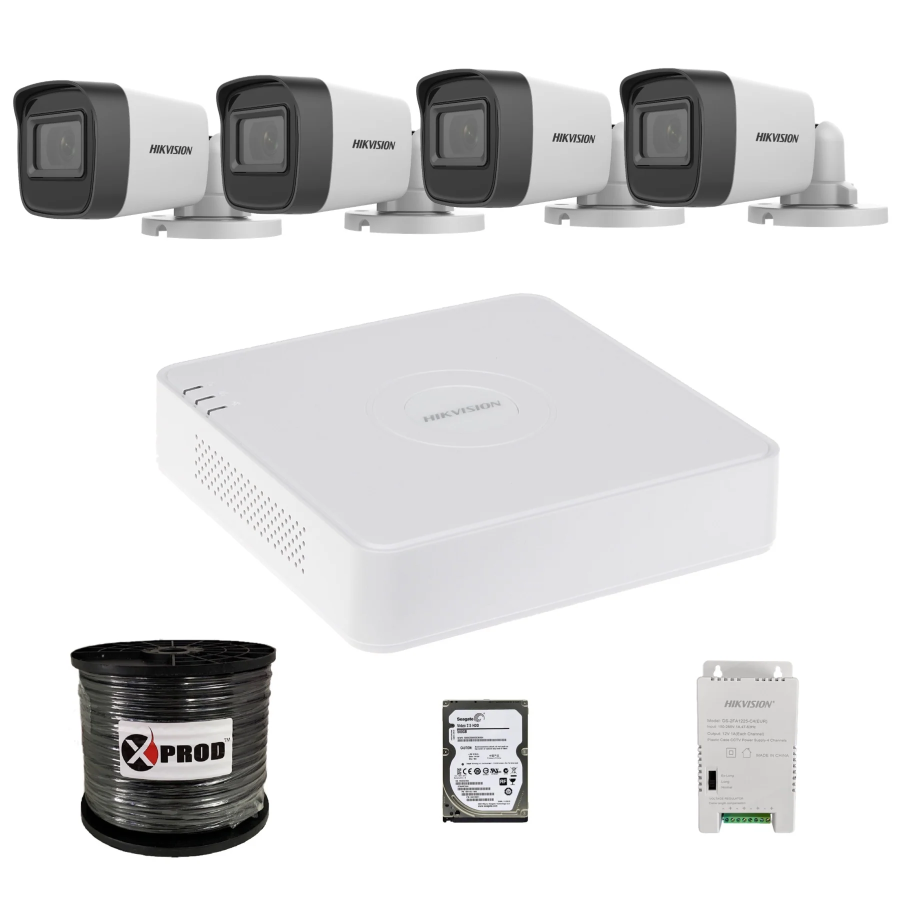 Hikvision 4 Channel 1080p Complete Kit 2 Hik4Chnkit 1