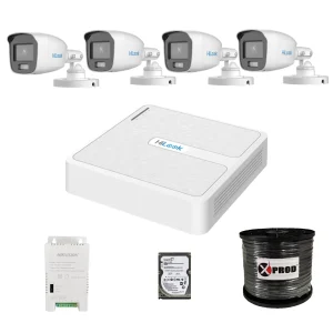HiLook 4 Channel 1080p ColorVu Complete Kit