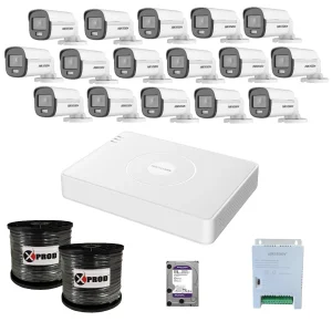 Hikvision 16 Channel 1080p ColorVu Smart Hybrid Complete Kit